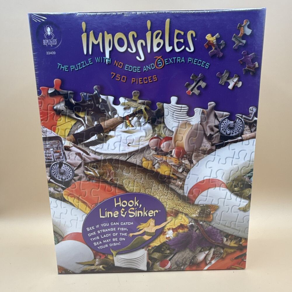 Impossibles Puzzle 24"x24" 750 Pieces Unique With No Edges And 5 Extra Pieces...